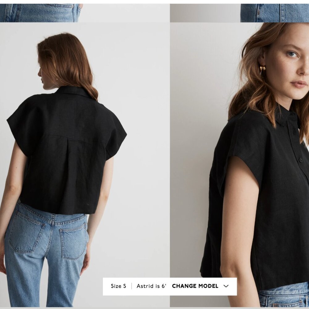 Madewell 100% Linen Dolman Shirt